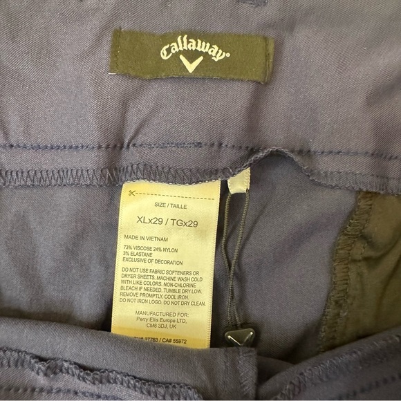 Callaway Stretch To Give Full Range Of Motion Navy Blue Pull-On Pants - Picture 7 of 10